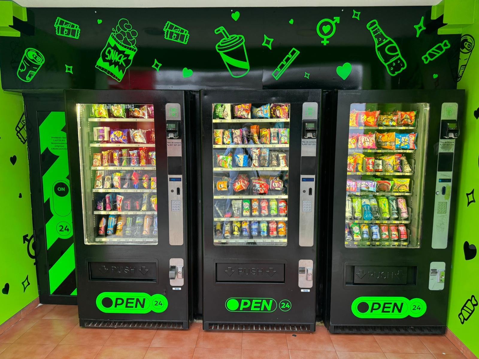 Servicio de Máquina Expendedora OPEN 24H – Instalación y Servicio Completo